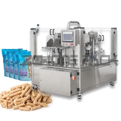Pet Product Packaging Machine for Cat Litter Cat Food Dog Food Treats Freeze-Dried Products with Dust Removal Device